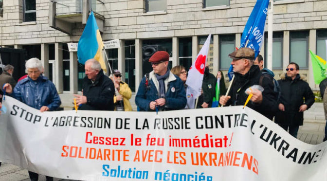 Manifestation pour l’Ukraine à Lorient